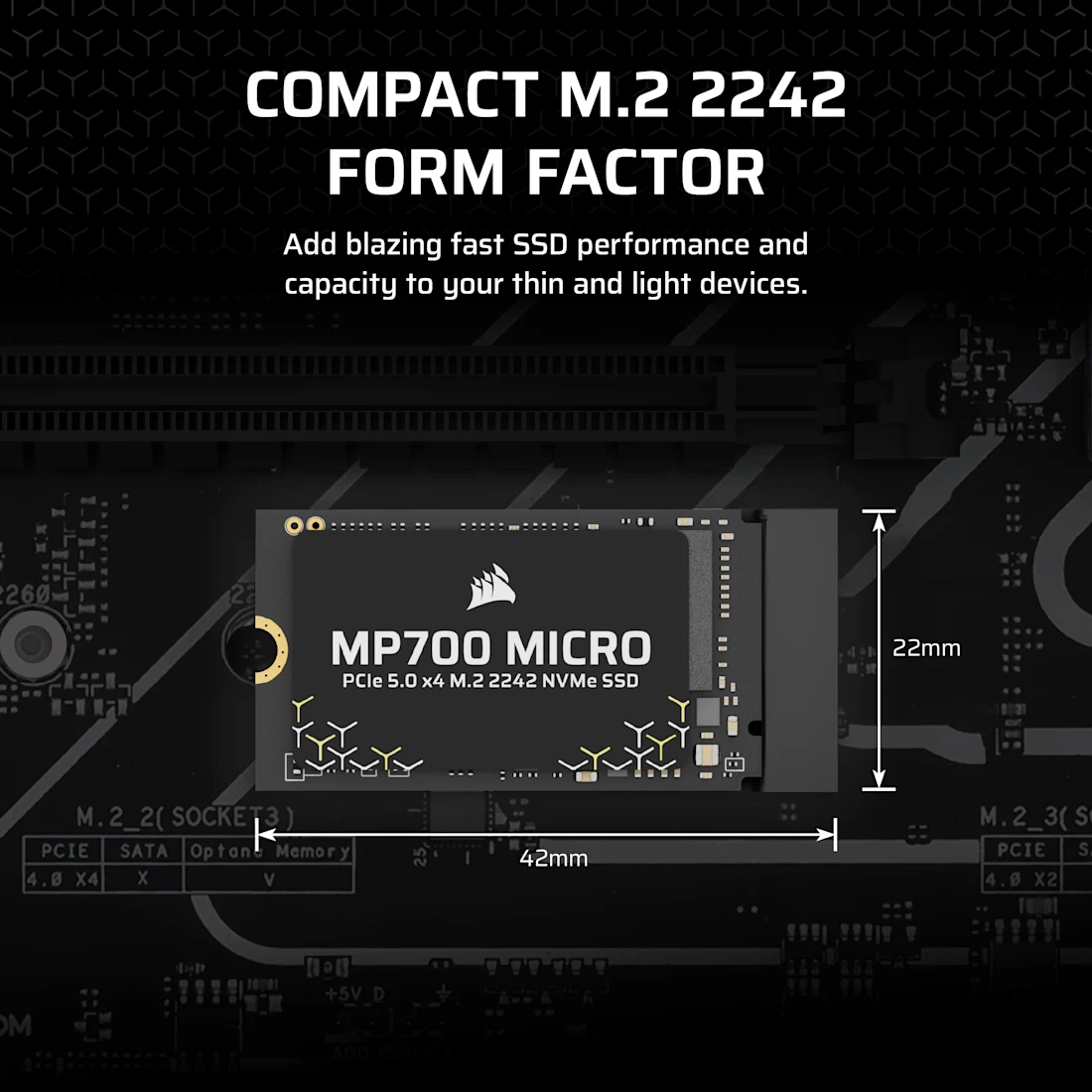 Corsair MP700 Micro 4 To : le SSD Gen5 le plus dense en 2242