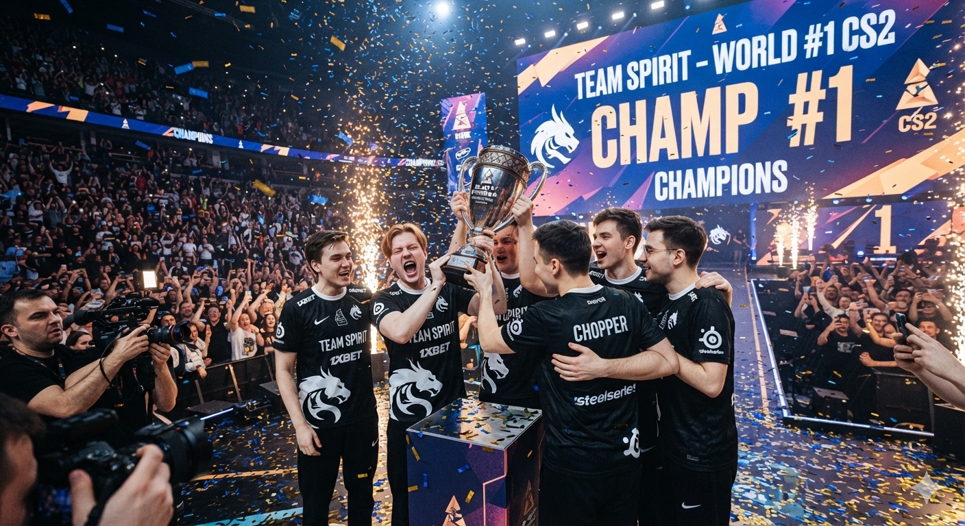 Team Spirit, numéro un mondial CS2 après son sacre à Paris
