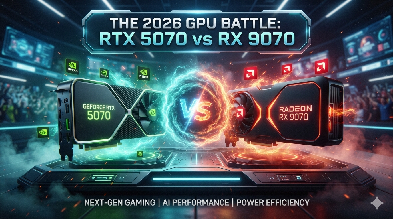 RTX 5070 vs RX 9070 en 2026 — Quelle carte graphique choisir pour ton PC gaming